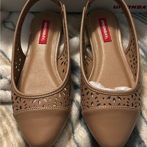 Unionbay Tan Slingback Flats